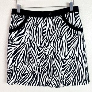 Golfino Safari Zebra Print Athletic Golf Skorts Size 10